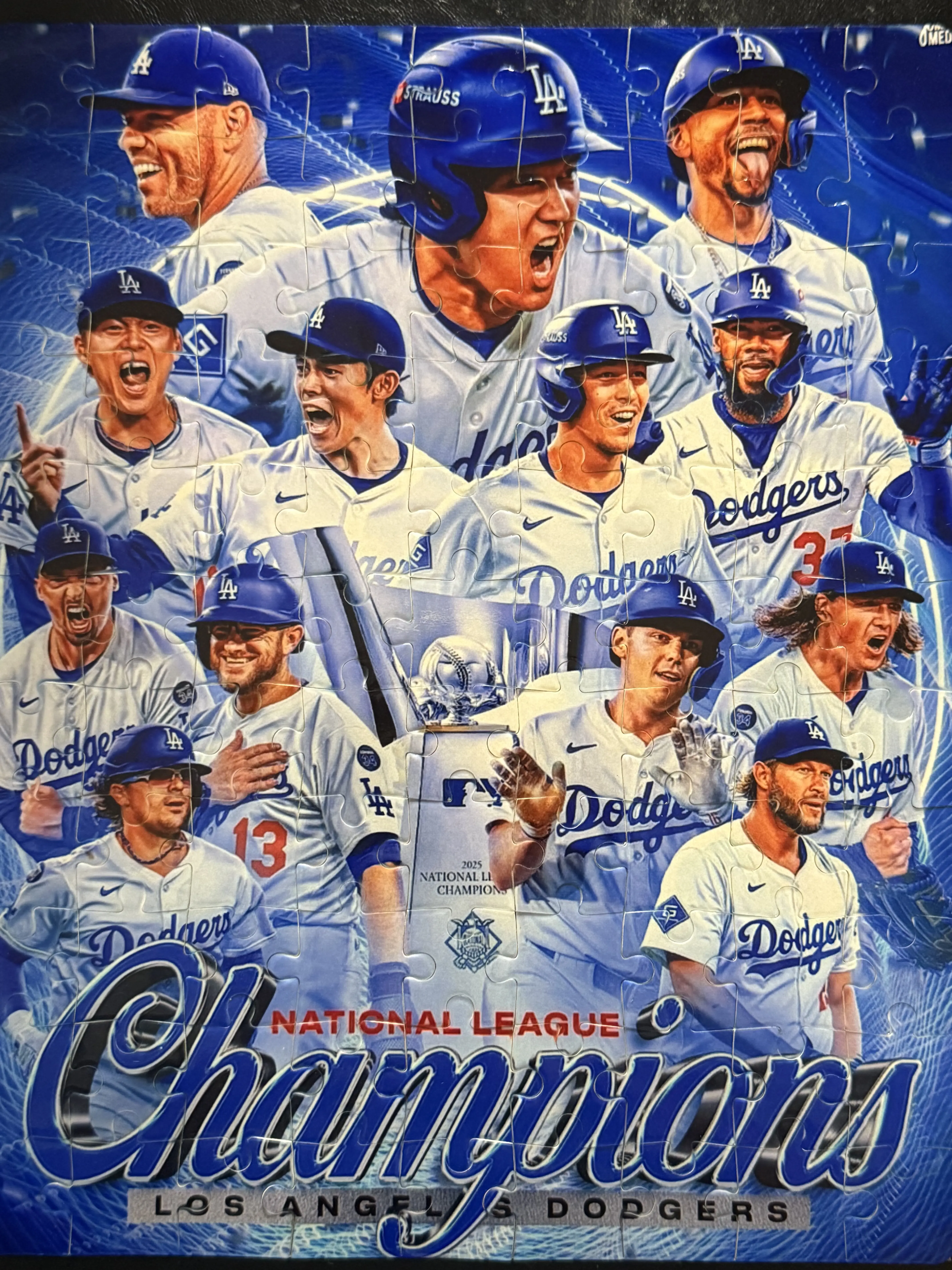 Custom 2025 Dodgers Champion Puzzle