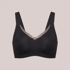 Everyday Wireless Bra for Women – Soft, Comfortable, Seamless, Full Coverage minimizer  bra Minimalist push up bra Nylon