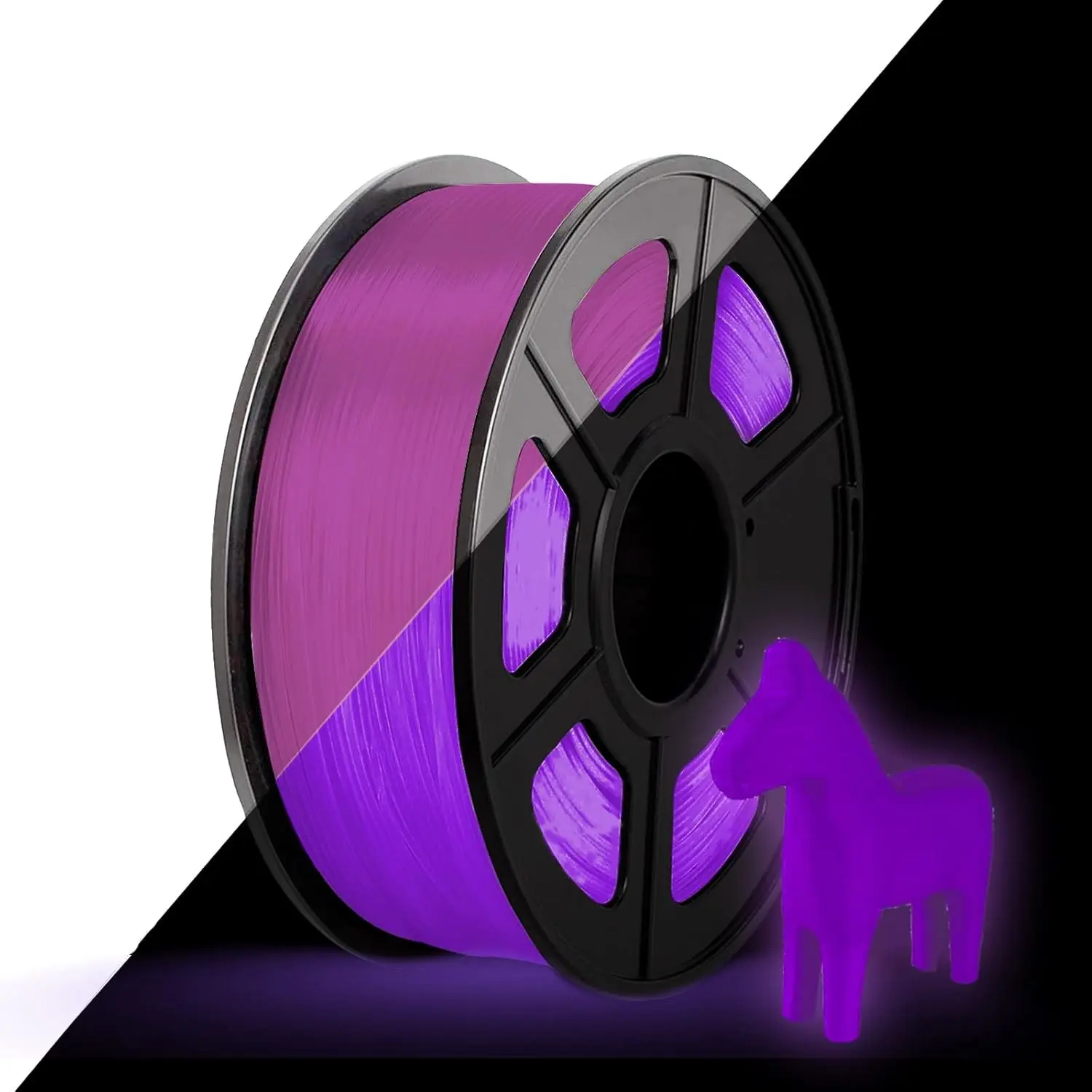 Commercial Creative Dark Self-Luminous Pla Filament 1.75mm 250g Eco-Friendly Biodegradable Fluorescent Shop Decorations