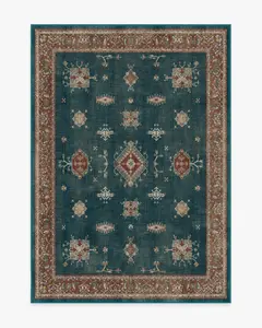 Verena Teal Blue Flatwoven Rug