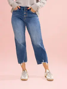 Women's High-Rise Wide-Leg Crop Denim Jeans (Sizes 0-20)