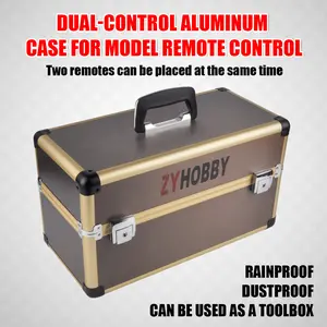 RC Transmitter Carring Case Aluminum Remote Control Storage Box for Futaba JR Spektrum Frsky