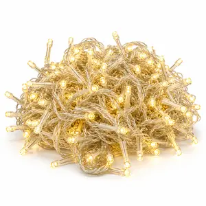 Perfect Holiday Curtain String Lights Decorative Ambient Lighting Remote Control 300 LED Warm White 9FT x 9FT