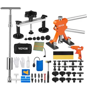 VEVOR 69 PCS Dent Repair Kit, Auto Car Body Paintless Dent Removal Tool Kit, Golden Lifter, Bridge Puller, Slide Hammer Tool Kit for Automobile Body, Washing Machine, Refrigerator