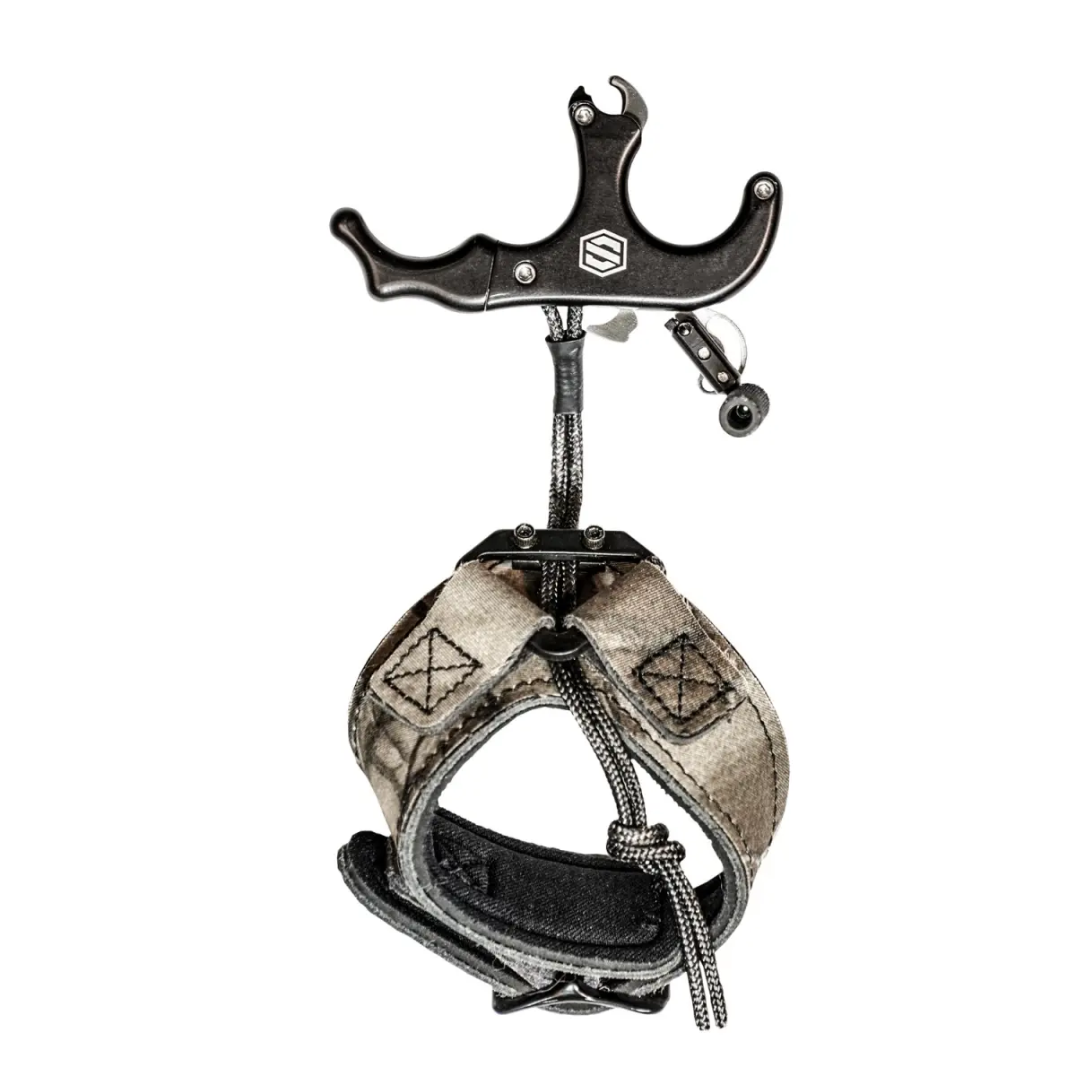 Scott Archery Pursuit Thumb Release (8008RCS2-BK) - Black RCS Buckle Strap, Adjustable Rope Connector, Lightweight, Best-in-Class Trigger Feel, Archery Targets Equipment, Three And Four Finger Extensions, Unisex Adults