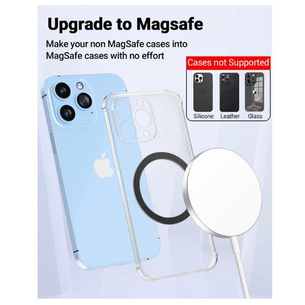 4-Pack Ultra-Thin Metal Rings – 0.4mm Magnetic Stickers for iPhone 12-16, Galaxy S24/S23/S22, Wallets, Grips & Car Mounts