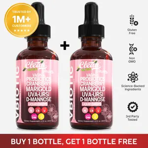 Clean Nutra BOGO | Cranberry, Marigold, Uva-Ursi, D-Mannose & More for Women's Probiotics Vitamins & Wellness Liquid Drop – VBiotic