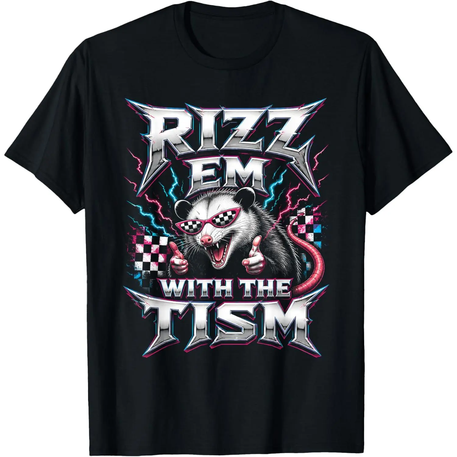 100%cotton Rizz Em with The Tism Autism Meme Humor T-Shirt