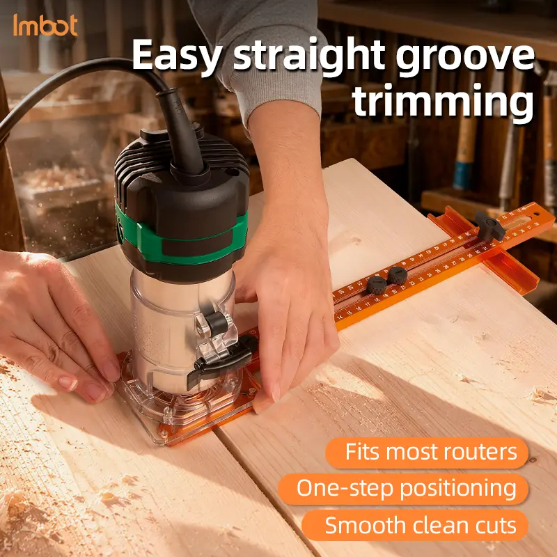 IMBOT Multifunctional Aluminum Alloy Adjustable Circular Cutting Guide Clamps - Woodworking Tool for Precision Grooving, Cabinet Drilling, Ideal for DIY Users, Tool Upgrade