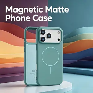 Magnetic iPhone 15 Case, Supports Magsafe, Wave Blue Military Grade Drop Protection, Matte Finish, Shockproof, Anti-Fingerprint