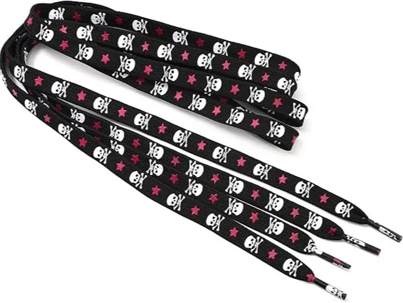 2 Pair 47 Inch Flat Shoelaces for Sneakers, Athletic & Casual Shoes, Durable Replacement Shoe Laces for Men & Women, Polyester Shoe Strings for Running, Walking, Skate & Sports Shoes-Halloween Gift