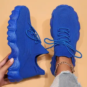 STUNAHOME Women's 2024 Fashion Colorblock Sneakers, Lace Up Low Top Shoes for Women, Breathable Comfortable Sports Running Shoes, Contrast Mesh Designer Shoes for Fall 2024, Fall Outfits, Fall Freshness Outfits Mesh Shoes Footwear Sole