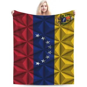 Venezuelan Flag with Polygon Effect Throw Blanket for Couch 40"x30" Bed Sofa Super Soft Cozy Blanket Flannel Blankets & Throws