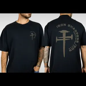 Iron Sharpens Iron Christian Gym Shirt GymPump Christian Clothes Proverbs Bible VerseShirt Christian Streetwear Jesus Christian ManShirt