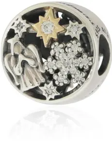 Pandora Silver & 14K Celestial Wonder CZ Bead Chaarm - 796363CZ