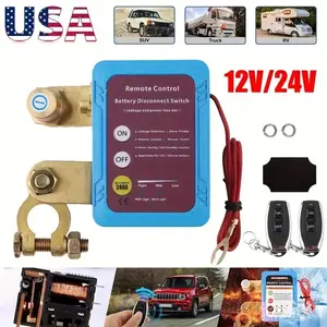 12V 240A Remote Battery Disconnect Switch Kill Switch Automatic Power Shut Off Switch Remote Control Switch for Auto Car Truck Boat