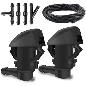 Windshield Washer Nozzles Kit, Front Windshield Spray Nozzles Wiper Spray Washer Jet and Fluid Hose with Connectors for Honda Pilot 2009-2012 2014 2015, Replaces OEM #   76810-SZA-A01ZA