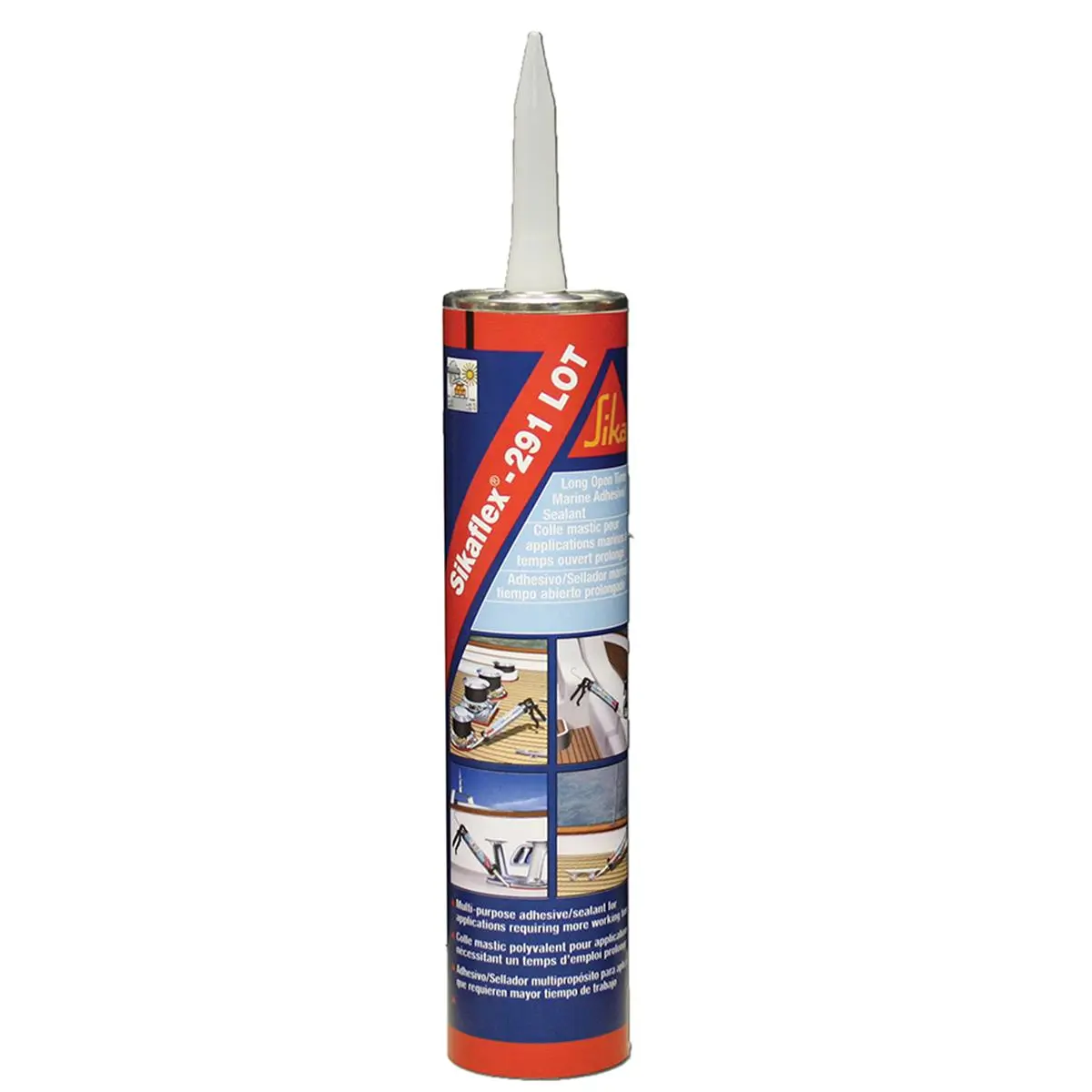 Sika Sikaflex 291 Marine Polyurethane Sealant - Long Open Time Slow Cure Formula, Non-Sag, For Above & Below Waterline, 10.3 oz Cartridge, 300 Ml, Above & Below Water Line