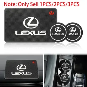 1/2/3Pcs Vehicle Car Coaster Water Cup Slot Non-Slip Mat Dashboard Sticky PVC Anti-Slip Pad Interior Auto Accessories For Lexus GX470 ES300 RX330 RX350 IS300h Ct200h IS200 IS250 IS300 LX570 GX470 ES RX NX LS UX LX GX F-SPORT