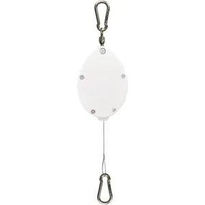 Hardware tools Retractable Plant Hanger, Plant Hook Pulley with Stainless Steel Rope Reaching to a Length of 63 Inches and Carrying 44 Pounds, Easy for Hanging, Plant Watering or Bird Feeding (1, White)