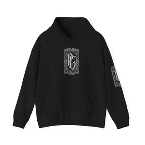 Men's Christian Hooded Sweatshirt, Oversized Baggy Fit with No King But Jesus Back Print, Embroidered Cotton Blend with Kangaroo Pocket
