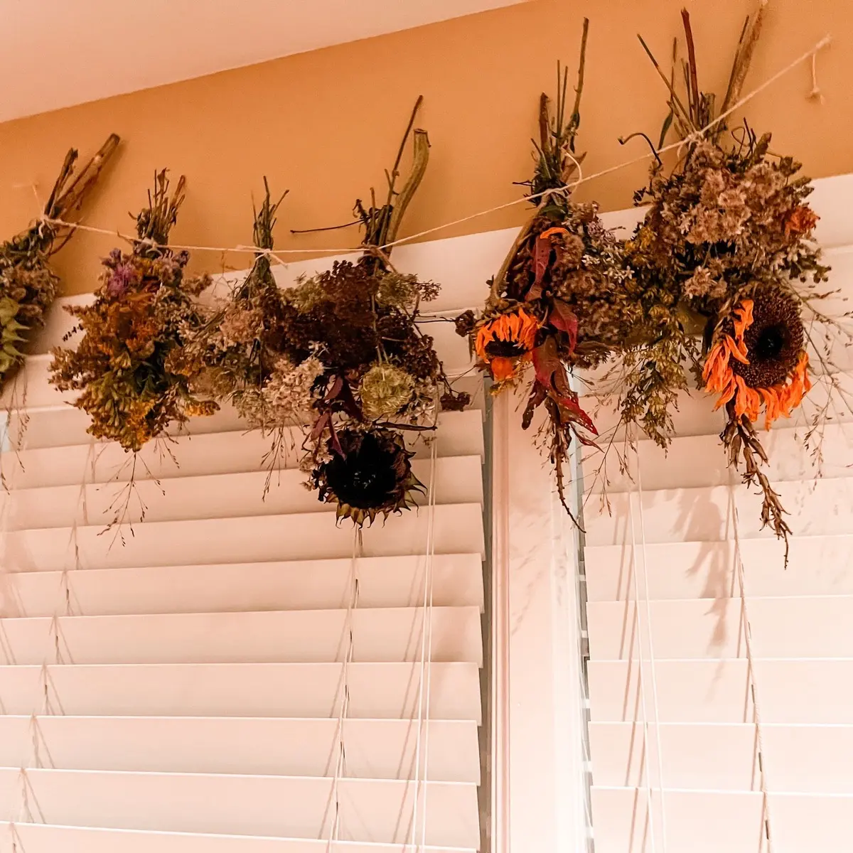 Fall inspired dried wildflower bouquet
