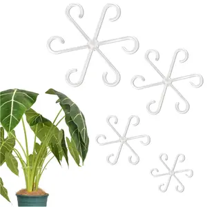4PCS Plant Support Clips Green/Clear – Reusable Stem Support Holders for Indoor Plants, Vines & Flowers, Garden Plant Training Accessories