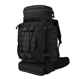 YAKEDA 19780 Tactical Backpack 90L Unisex Military Rucksack for Travel Hiking Outdoor Activities Black with 90L Capacity and Tactical Design