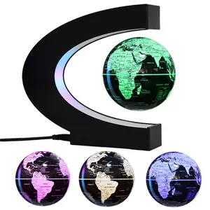 3inch Compact Floating Magnetic Levitation Globe with LED Light, Desk & Home Decor, Unique Graduation Gift