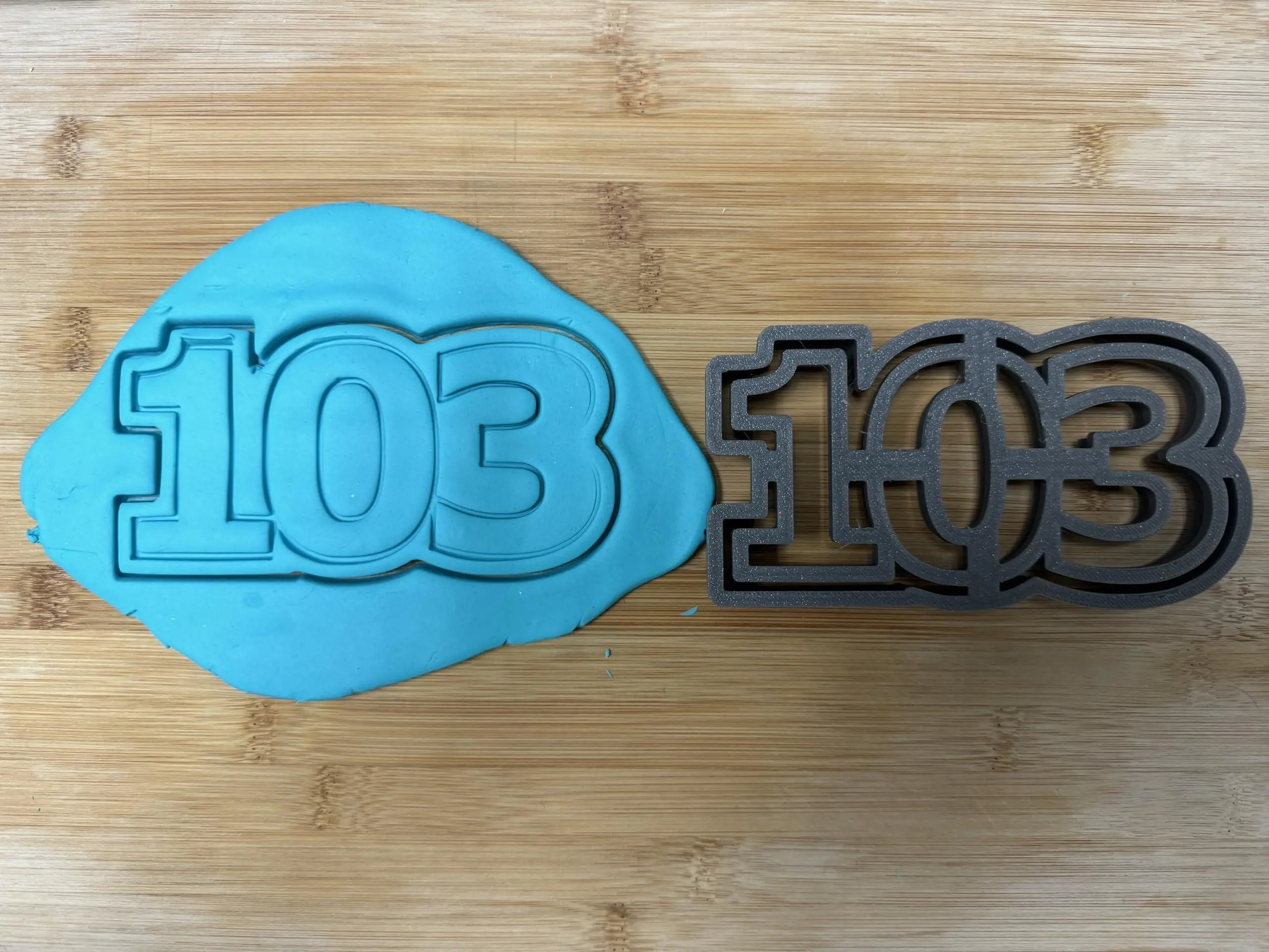 103 cookie cutter - Perfect for Milestone Celebrations (3x5.5") Made in the USA by Mighty Gadget