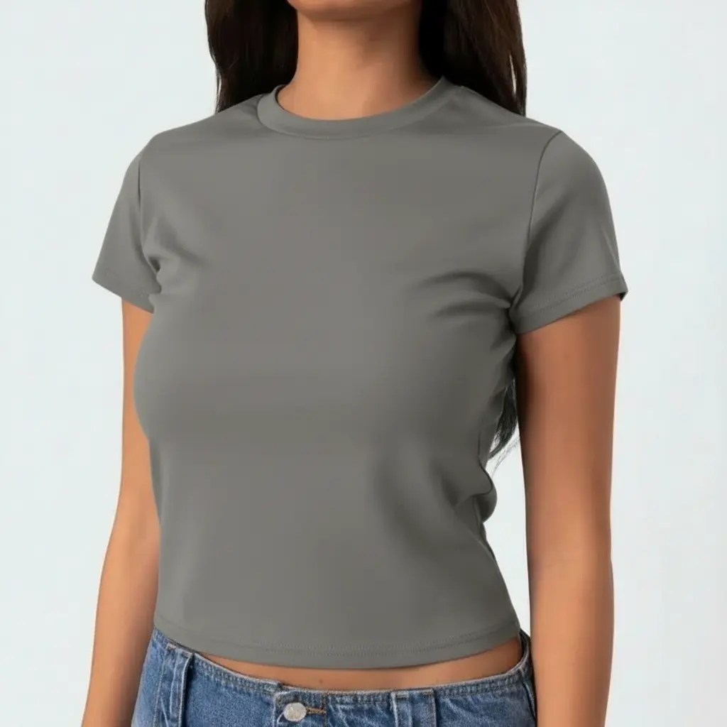 Women's Plain Crop Cap Sleeve T-shirt Blank White Tee, Women's Tee, Plain Cotton Shirt, Womens Tops Dressy Casual,T-Shirt for Women Dressy Casual,Shirts for Women,Business Casual Tops Women,Summer Top