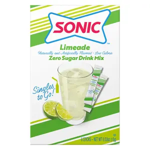 6x Sonic Limeade Drink Mix - Zesty Drink Flavoring Powder Bundle