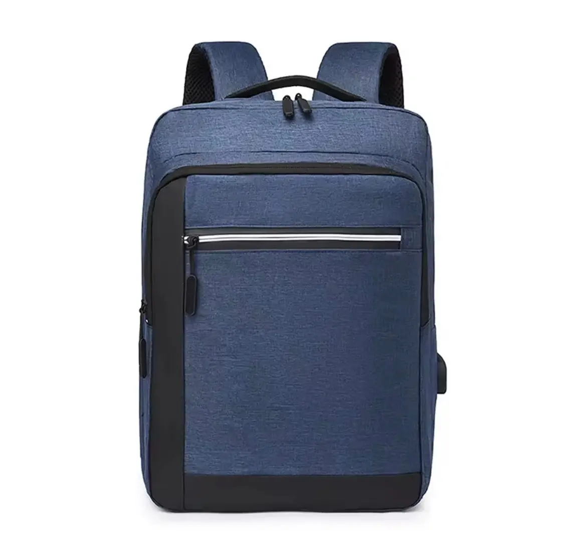 Minimalist Laptop Backpack with USB Port – Slim Travel Bag with Multiple Pockets, Fits Laptops up to 15.6”, Water-Resistant