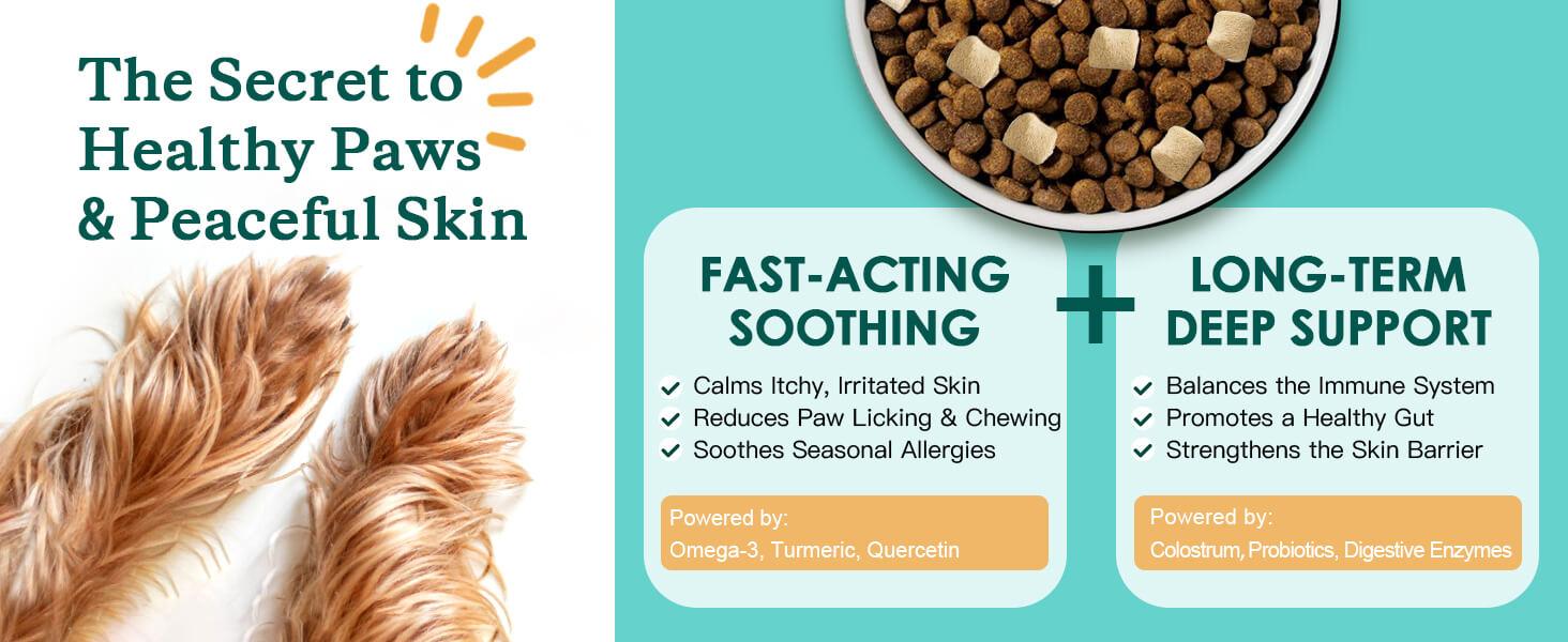 NATURE TARGET Dog Allergy Relief Freeze Dried Chews, with Probiotics, Colostrum for Immune Health, Anti Itch & Seasonal Allergies & Scratching, Omega 3 for Skin & Coat Health, Pawlicking, Hot Spots NATURE TARGET Dog Allergy Relief Freeze Dried Chews, with Probiotics, Colostrum for Immune Health, Anti Itch & Seasonal Allergies & Scratching, Omega 3 for Skin & Coat Health, Pawlicking, Hot Spots