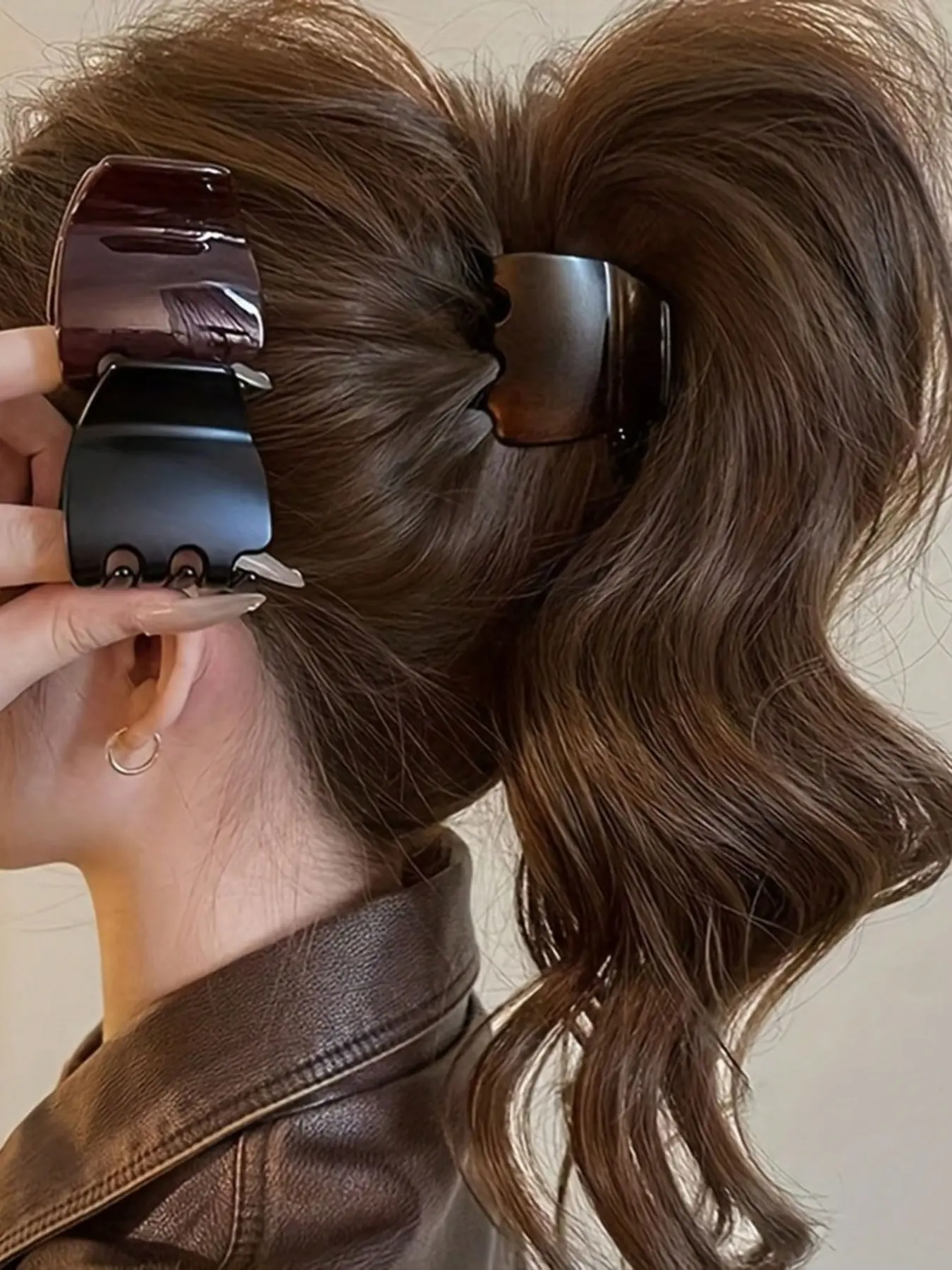 3 Piece Simple High Ponytail Hair Clips For Styling, Elegant Multi-Functional Hair Accessories, Perfect for Daily Commute, Vacation, School, Party, Hair Claw, Hair Claws Set, Hair Decor, Hairclips