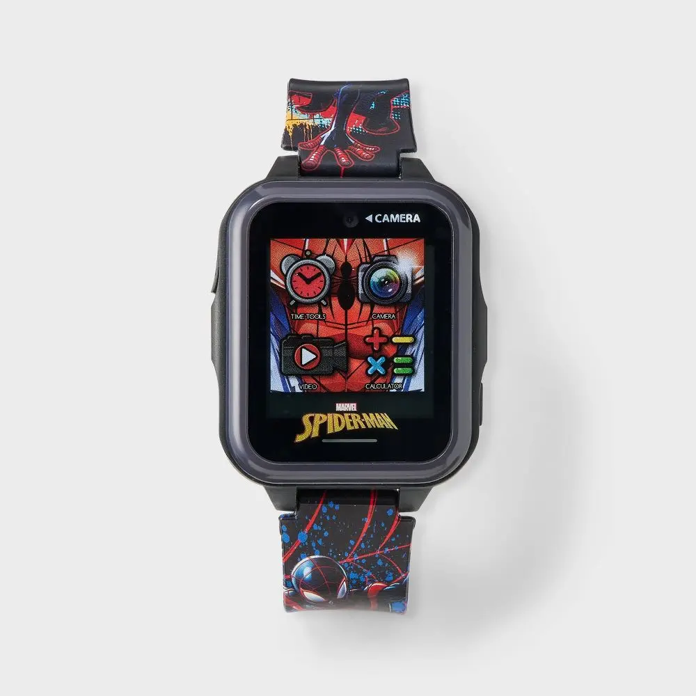 Boys' Spider-Man Light Up Interactive Watch - Black Boys' Spider-Man Light Up Interactive Watch - Black