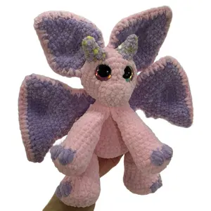 Handmade Buffy the Bat Dragon Crochet Toy - Unique & Durable