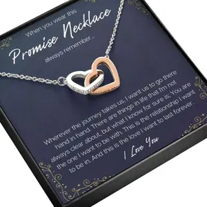Girlfriend Necklace, Promise Necklace For Girlfriend From Boyfriend, Valentines Day Gift For Girlfriend, Anniversary Necklace Gift For Girlfriend, Friendship necklace, matching sets, BFF gifts, meaningful jewelry, best friend forever