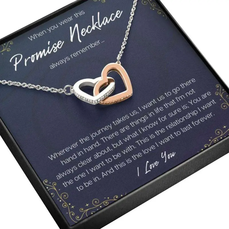 Girlfriend Necklace, Promise Necklace For Girlfriend From Boyfriend, Valentines Day Gift For Girlfriend, Anniversary Necklace Gift For Girlfriend, Friendship necklace, matching sets, BFF gifts, meaningful jewelry, best friend forever