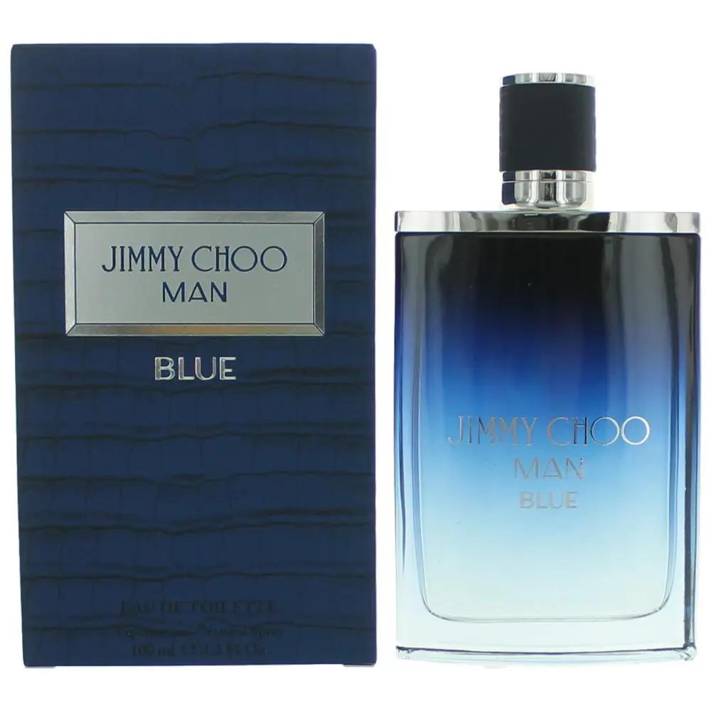 JIMMY CHOO Man Blue Eau De Toilette Spray, Refined Men's Fragrance in Sleek Gradient Blue Bottle, 3.3 oz (100 ml)