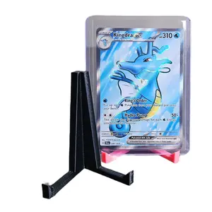 Trading Card Stand – Perfect for Toploaders, Sleeved & Raw Cards - Sports Pokemon Star Wars Lorcana MTG For Collectors Card Display Stand Trading Card Organizer Collectable Card Holder Upright Card Stand