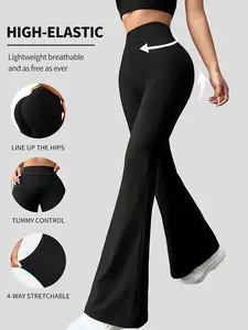 Body Sculpting Shapewear Pants High Waisted Tummy Control Butt Lifting Flare Leg Office Daily Use Comfortable Lightweight Breathable Fit
