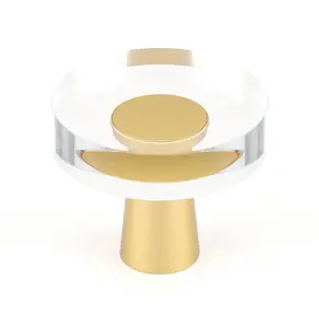 Brass & Acrylic Cabinet Knobs - 10 pk