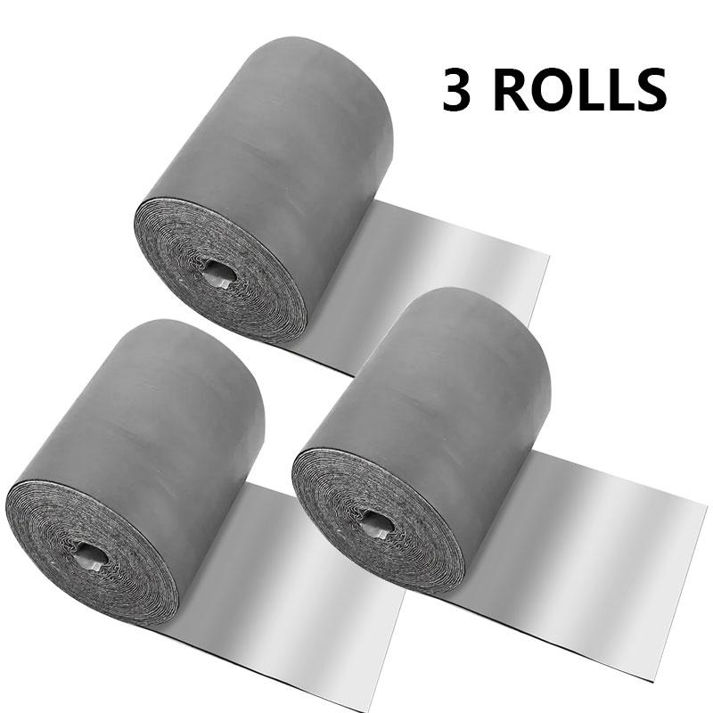 3-Roll All-Weather Roof Repair Tape,7.9" x 16' Waterproof Sealant for Metal Roof, PE Peel & Stick Patch, UV Resistant & Odorless Leak Protection for RV, Shed, Home