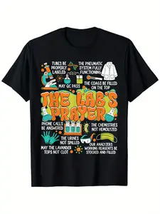 The Lab Prayer Lab Week 2026 Medical Laboratory Scientist T-Shirt Funny - Soft Cotton Casual Fit Machine Washable - Perfect for Spring Summer Birthday Christmas Gift |   Streetwear Style |   Comfortable Stretch