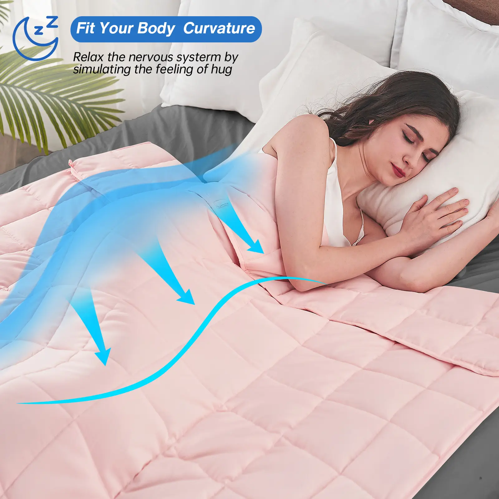 【Father‘s Day Gift】yescool Weighted Blanket for Adults,Cooling Heavy Calming Blanket for Deep Sleep,Perfect for 190-210 lbs, Queen Size Breathable Blanket with Premium Glass Bead, Machine Washable,20lbs For Stress & Anxiety