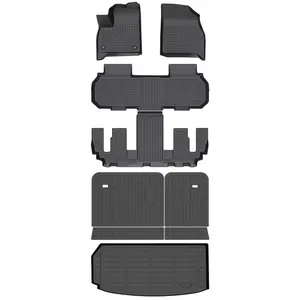 DEPITUU For GMC Acadia 7 Seats 2024-2026 Floor Mats & Cargo Liner & Seatback Cargo Set,All Weather Protection,car stuff,car essentials,car mats accessories,car floor mat,Easy to Clean, Non-Slip TPE,truck accessories,truck stuff tapetes  de  alfombra weath