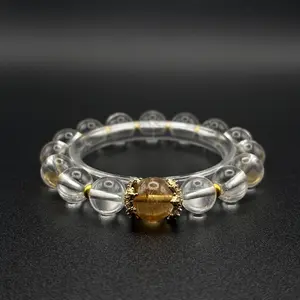 Golden Rutilated Quartz × Clear Quartz | Prosperity & Amplification Bracelet