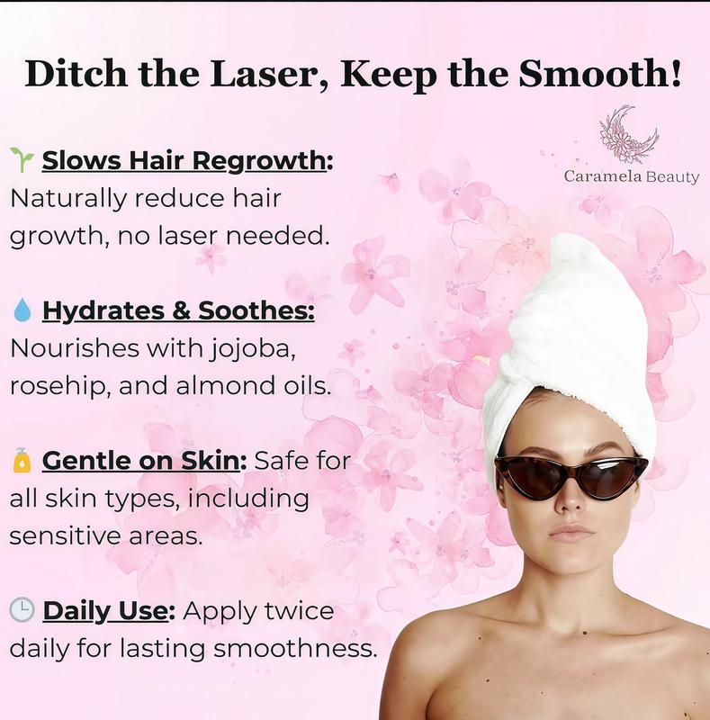 2 Pack Caramela Beauty Cyperus Rotundus Oil for Natural Permanent Hair Reduction,Mild and Non-irritating Body Care Wax,Moisturizing & Soothing for Skin Care Depilatory SL ,Unisex Hair Removal Creamoil , Daily Use Cosmetic Gentle Removal