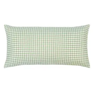 The Green Gingham Throw Pillow